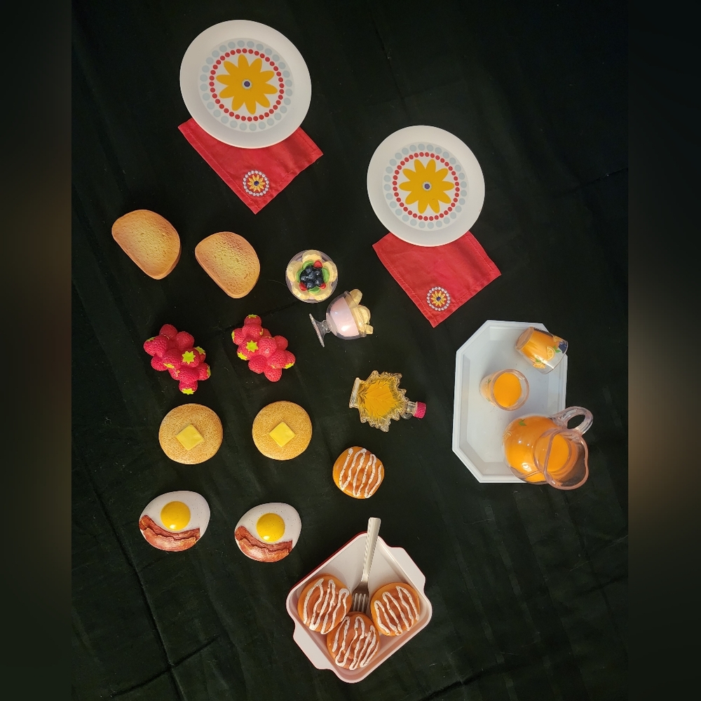 American Girl doll breakfast set.